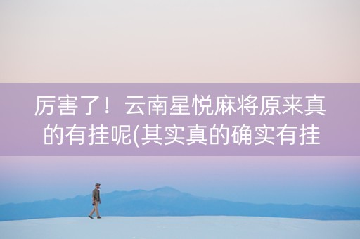 厉害了！云南星悦麻将原来真的有挂呢(其实真的确实有挂)