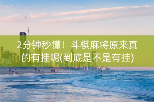 2分钟秒懂！斗棋麻将原来真的有挂呢(到底是不是有挂)