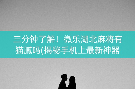 三分钟了解！微乐湖北麻将有猫腻吗(揭秘手机上最新神器下载)