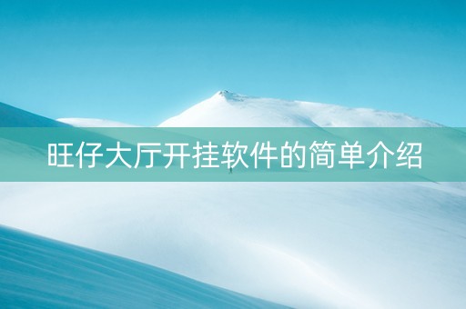 旺仔大厅开挂软件的简单介绍