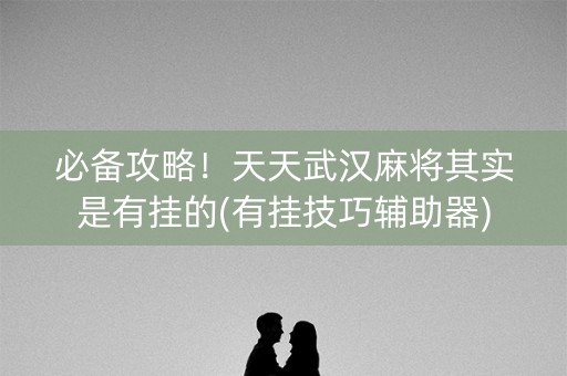 必备攻略！天天武汉麻将其实是有挂的(有挂技巧辅助器)
