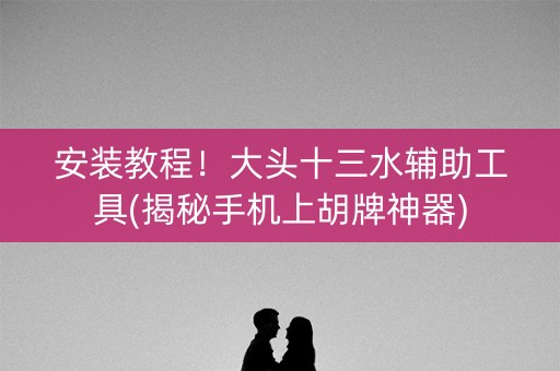 安装教程！大头十三水辅助工具(揭秘手机上胡牌神器)