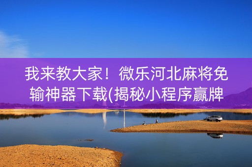 我来教大家！微乐河北麻将免输神器下载(揭秘小程序赢牌技巧)