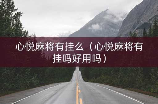 心悦麻将有挂么（心悦麻将有挂吗好用吗）