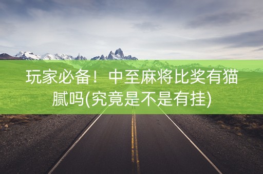 玩家必备！中至麻将比奖有猫腻吗(究竟是不是有挂)