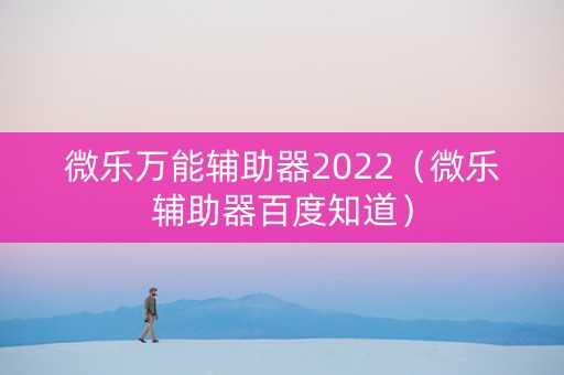 微乐万能辅助器2022（微乐辅助器百度知道）