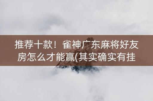 推荐十款！雀神广东麻将好友房怎么才能赢(其实确实有挂)