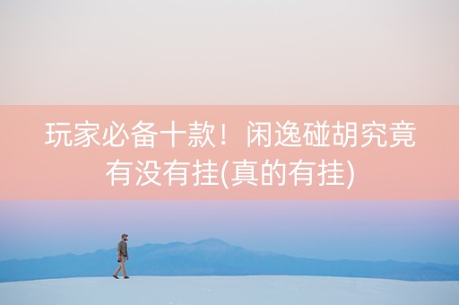 玩家必备十款！闲逸碰胡究竟有没有挂(真的有挂)