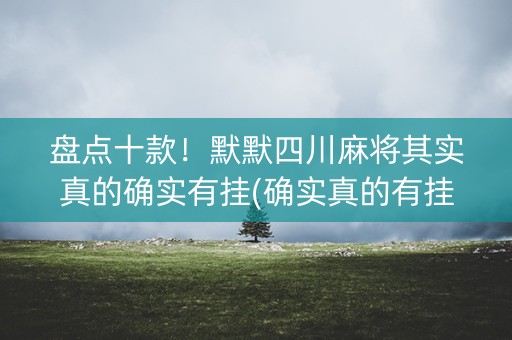 盘点十款！默默四川麻将其实真的确实有挂(确实真的有挂)