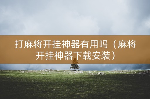 打麻将开挂神器有用吗（麻将开挂神器下载安装）