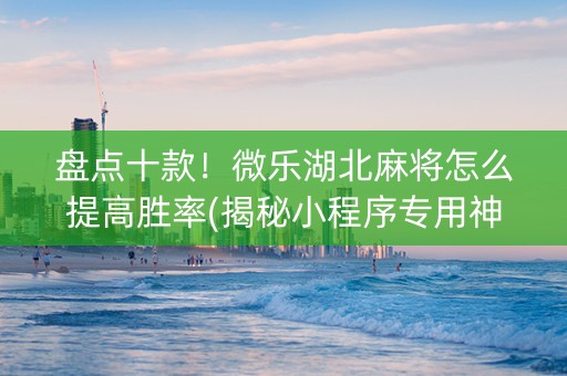 盘点十款！微乐湖北麻将怎么提高胜率(揭秘小程序专用神器下载)