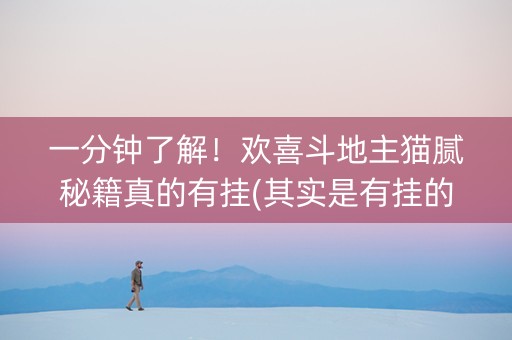 一分钟了解！欢喜斗地主猫腻秘籍真的有挂(其实是有挂的)