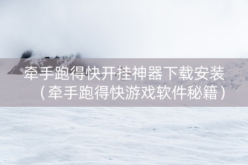 牵手跑得快开挂神器下载安装（牵手跑得快游戏软件秘籍）