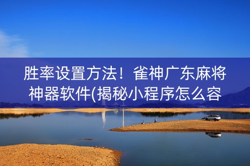 胜率设置方法！雀神广东麻将神器软件(揭秘小程序怎么容易赢)