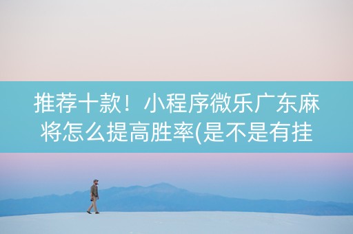 推荐十款！小程序微乐广东麻将怎么提高胜率(是不是有挂)