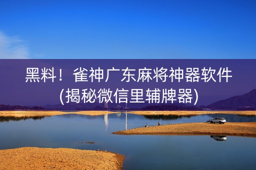 黑料！雀神广东麻将神器软件(揭秘微信里辅牌器)