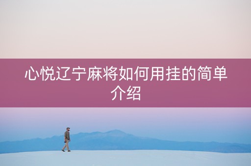 心悦辽宁麻将如何用挂的简单介绍