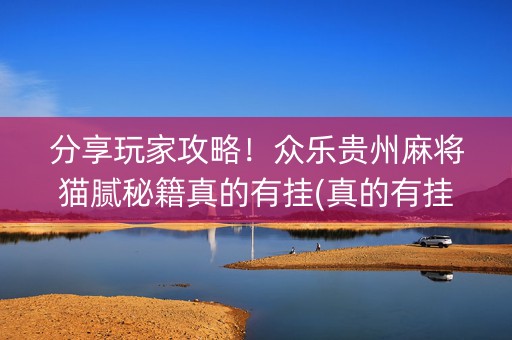 分享玩家攻略！众乐贵州麻将猫腻秘籍真的有挂(真的有挂)