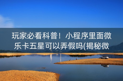 玩家必看科普！小程序里面微乐卡五星可以弄假吗(揭秘微信里攻略插件)