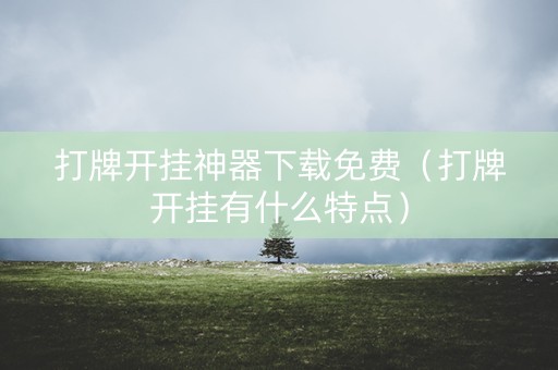 打牌开挂神器下载免费（打牌开挂有什么特点）
