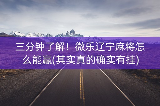 三分钟了解！微乐辽宁麻将怎么能赢(其实真的确实有挂)