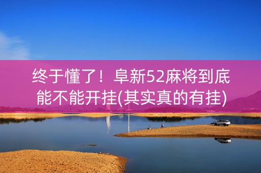终于懂了！阜新52麻将到底能不能开挂(其实真的有挂)