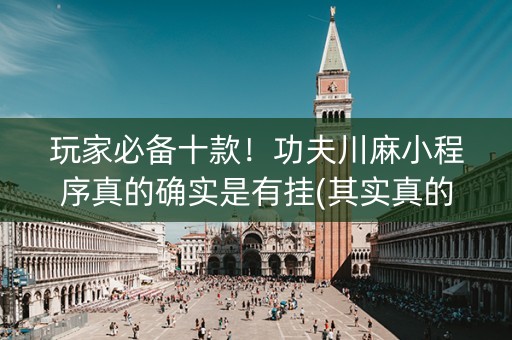 玩家必备十款！功夫川麻小程序真的确实是有挂(其实真的确实有挂)