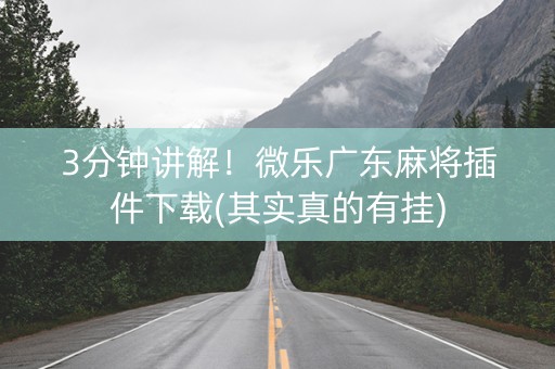 3分钟讲解！微乐广东麻将插件下载(其实真的有挂)