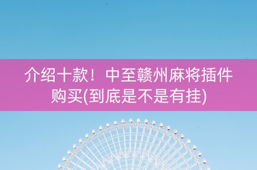 介绍十款！中至赣州麻将插件购买(到底是不是有挂)