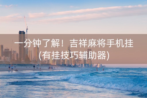 一分钟了解！吉祥麻将手机挂(有挂技巧辅助器)
