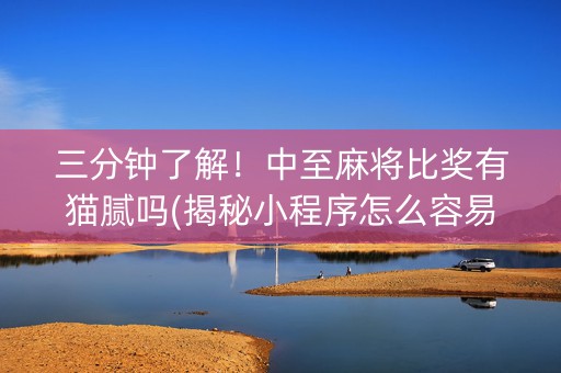 三分钟了解！中至麻将比奖有猫腻吗(揭秘小程序怎么容易赢)