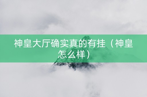 神皇大厅确实真的有挂（神皇怎么样）