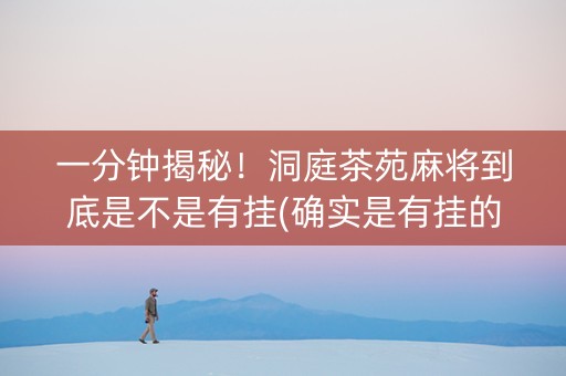 一分钟揭秘！洞庭茶苑麻将到底是不是有挂(确实是有挂的)