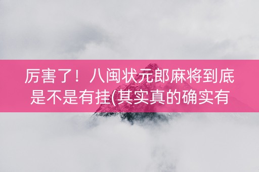 厉害了！八闽状元郎麻将到底是不是有挂(其实真的确实有挂)