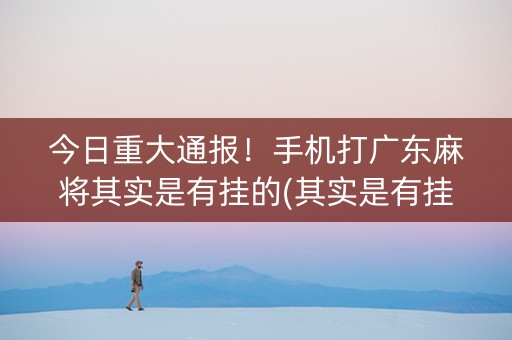 今日重大通报！手机打广东麻将其实是有挂的(其实是有挂确实有挂)