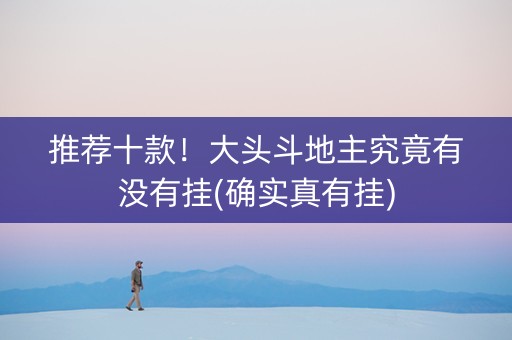 推荐十款！大头斗地主究竟有没有挂(确实真有挂)