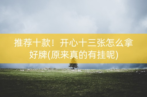 推荐十款！开心十三张怎么拿好牌(原来真的有挂呢)