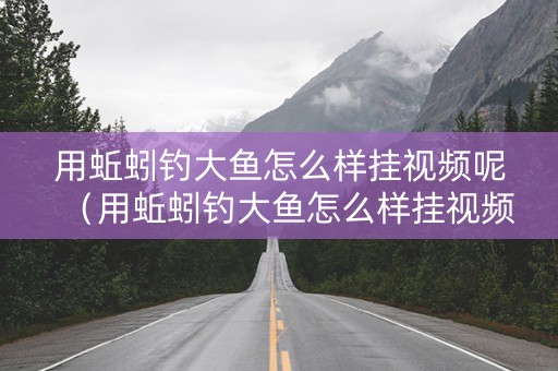 用蚯蚓钓大鱼怎么样挂视频呢（用蚯蚓钓大鱼怎么样挂视频呢）
