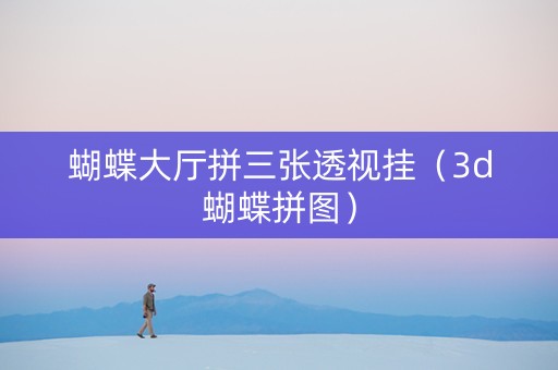 蝴蝶大厅拼三张透视挂（3d蝴蝶拼图）