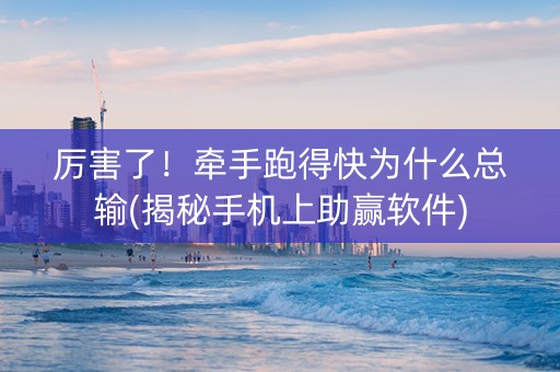 厉害了！牵手跑得快为什么总输(揭秘手机上助赢软件)