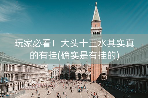 玩家必看！大头十三水其实真的有挂(确实是有挂的)