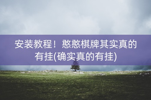 安装教程！憨憨棋牌其实真的有挂(确实真的有挂)