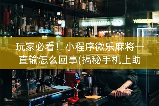 玩家必看！小程序微乐麻将一直输怎么回事(揭秘手机上助赢神器)