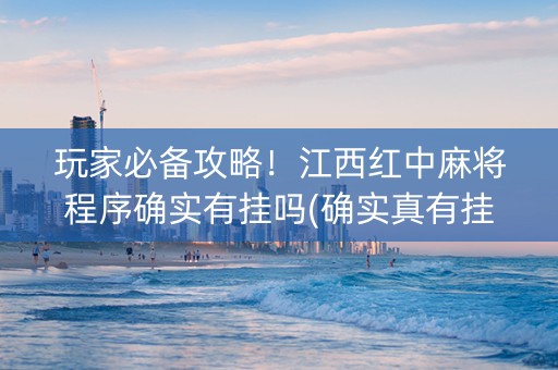 玩家必备攻略！江西红中麻将程序确实有挂吗(确实真有挂)