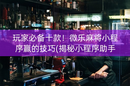 玩家必备十款！微乐麻将小程序赢的技巧(揭秘小程序助手软件)