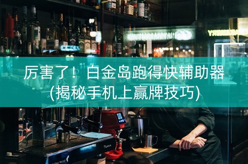 厉害了！白金岛跑得快辅助器(揭秘手机上赢牌技巧)