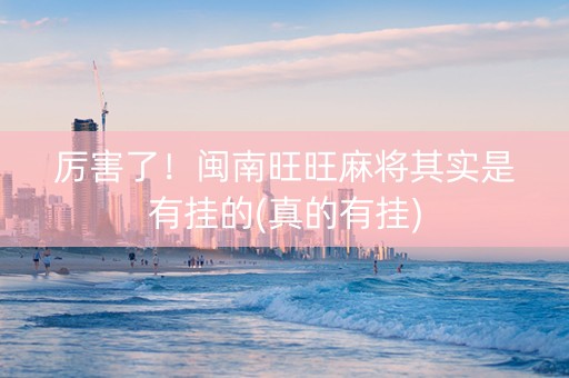 厉害了！闽南旺旺麻将其实是有挂的(真的有挂)