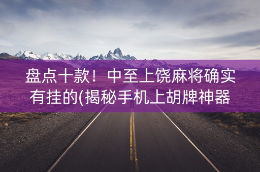 盘点十款！中至上饶麻将确实有挂的(揭秘手机上胡牌神器)