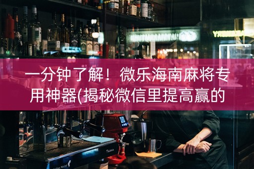 一分钟了解！微乐海南麻将专用神器(揭秘微信里提高赢的概率)