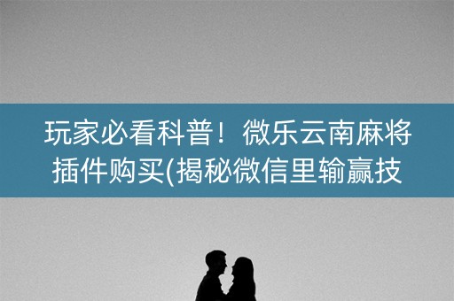 玩家必看科普！微乐云南麻将插件购买(揭秘微信里输赢技巧)